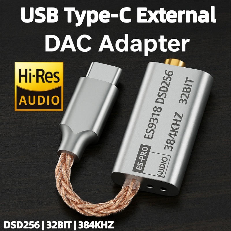 Usb C Earphone - USB DAC ヘッドフォンアンプ ES9318 DSD256 タイプ