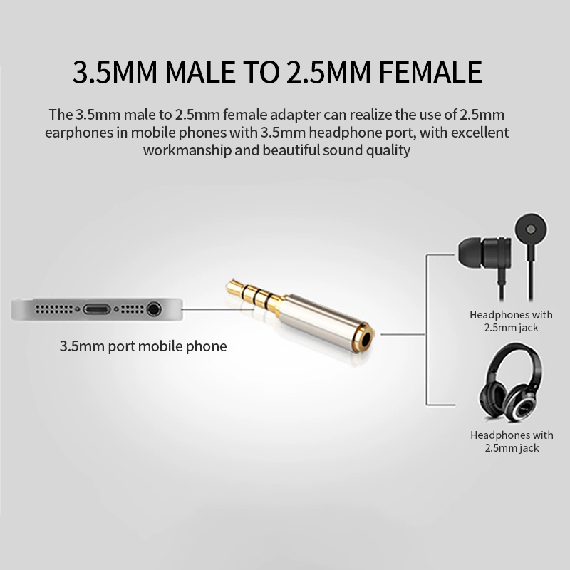 ジャック 3.5 mm から 2.5 mm オーディオアダプ - Cable Extension 3.5 のレビューと価格