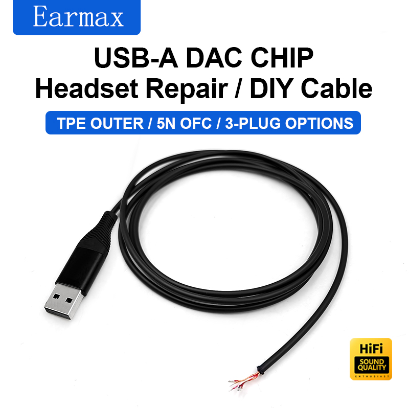 マイク付きヘッドセットケーブル,5コア,純銅,usb-a,  - Usb C Earphone のレビューと価格